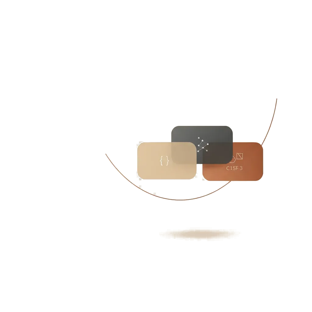 Abstrakte Illustration — Claude als Plattform für Skills, Tools und Wissen