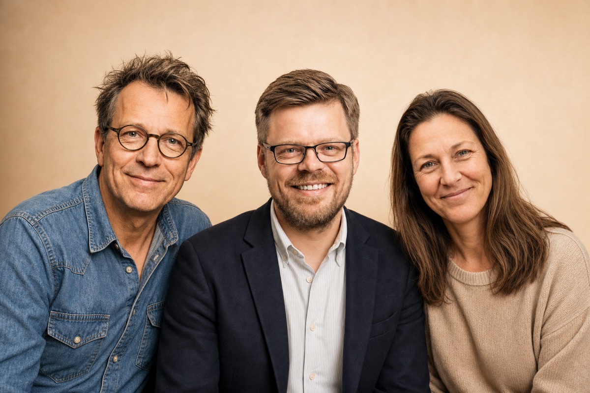 Das Team von claude-os.de: Thomas, Manuel Streit und Emma